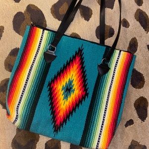 Southwest Aztec Print Shoulder Bag